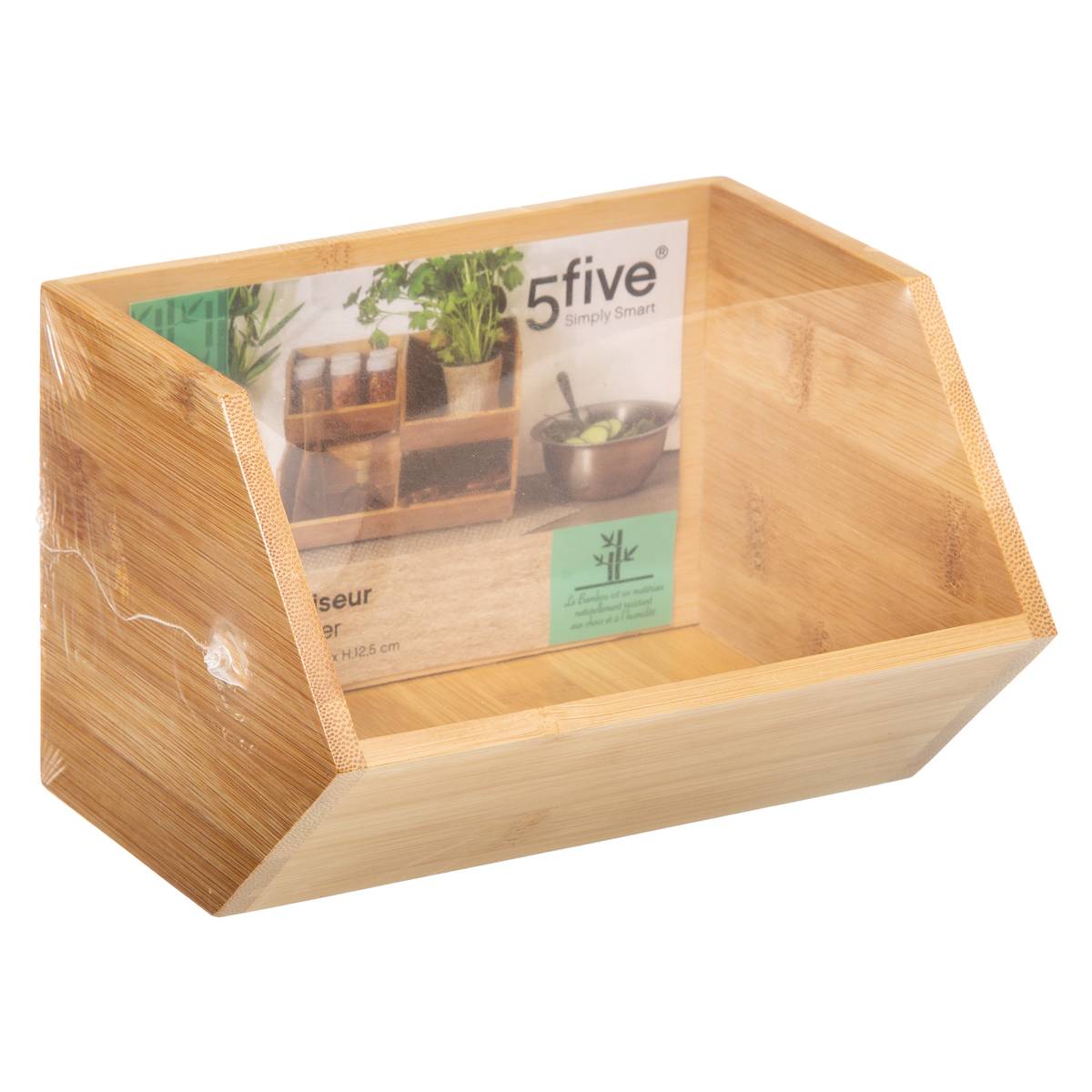 Organiseur 1 bac bambou petit modèle - 5five - 3