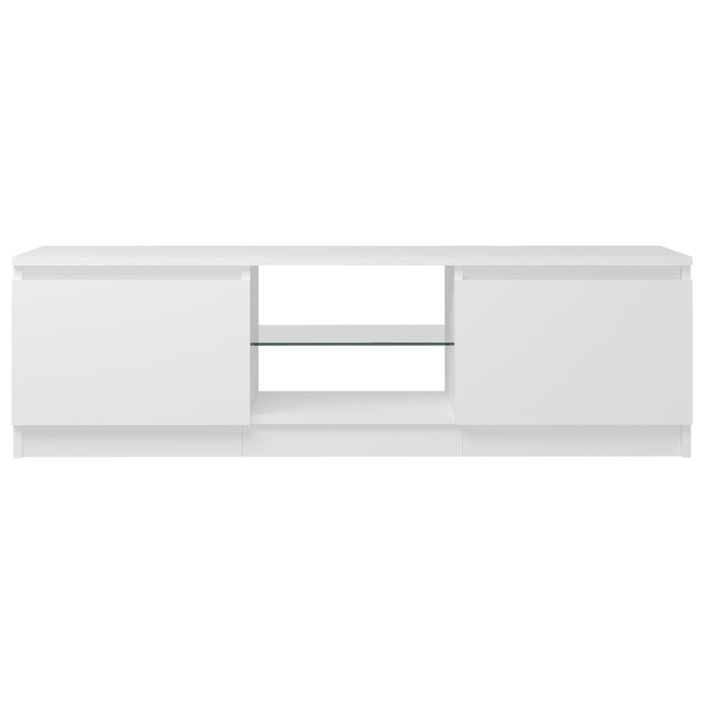 Meuble TV avec lumières LED Blanc 120x30x35,5 cm - 9