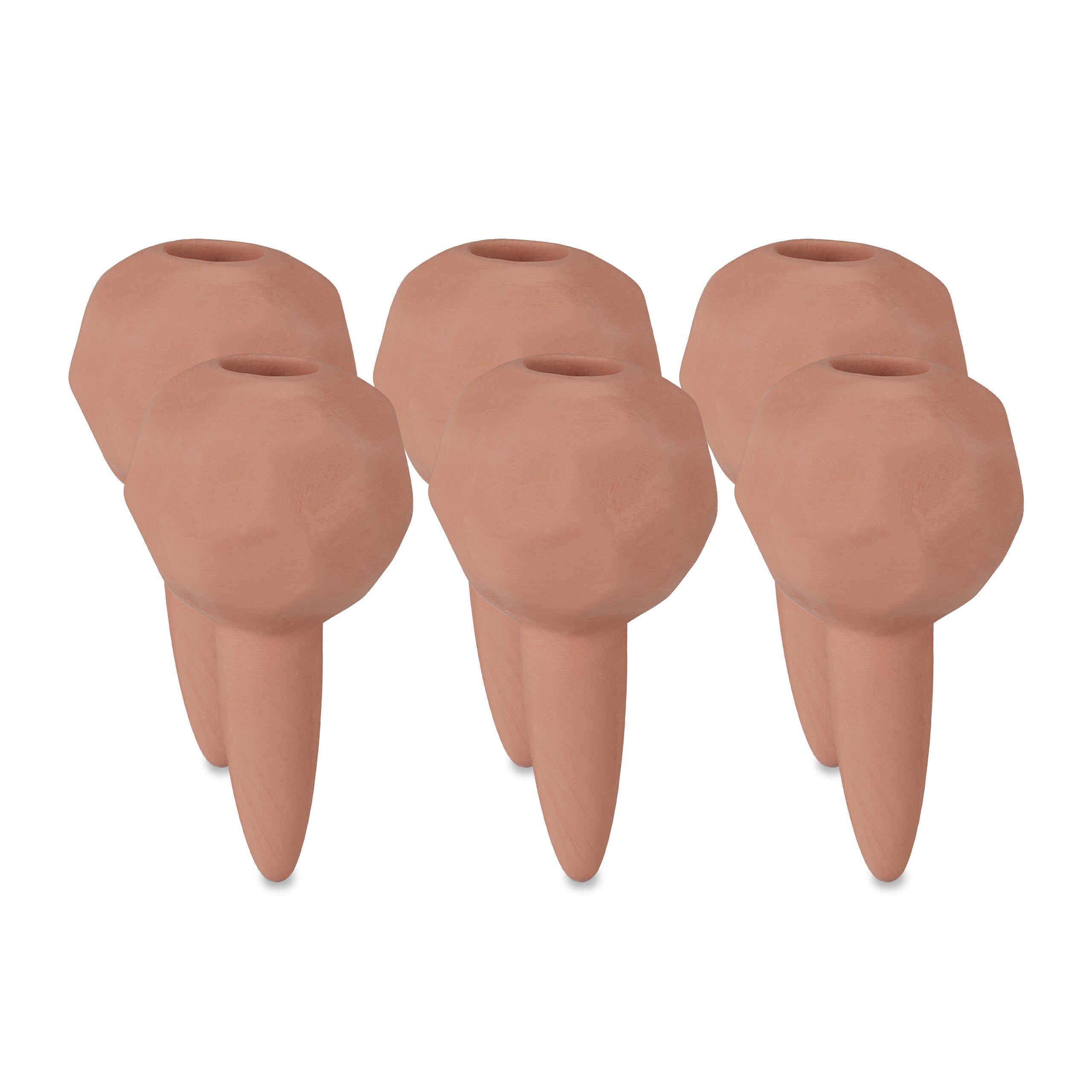 Relaxdays Set Irrigazione A Goccia, Kit Da 4 Coni Per Piante Innaffiatori Per Bottiglie Da 1 5 Litri In Pet Terracotta 86647779