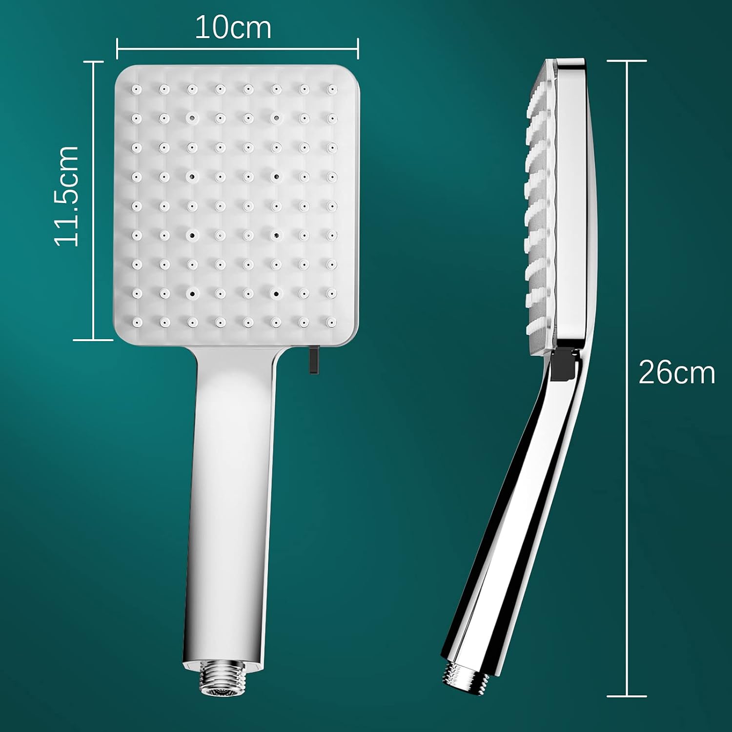 Pommeau Douche, Grosse Pommeau de Douche avec 6 Modes, Haute Pression Douchette Pommeau Acier Inoxydable pour Bain et SPA, (Sans Tuyau) - 4
