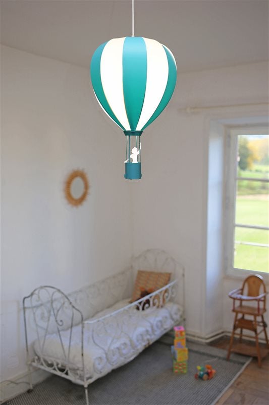 Lampe suspension enfant MONTGOLFIERE - R&M Coudert - turquoise - 5