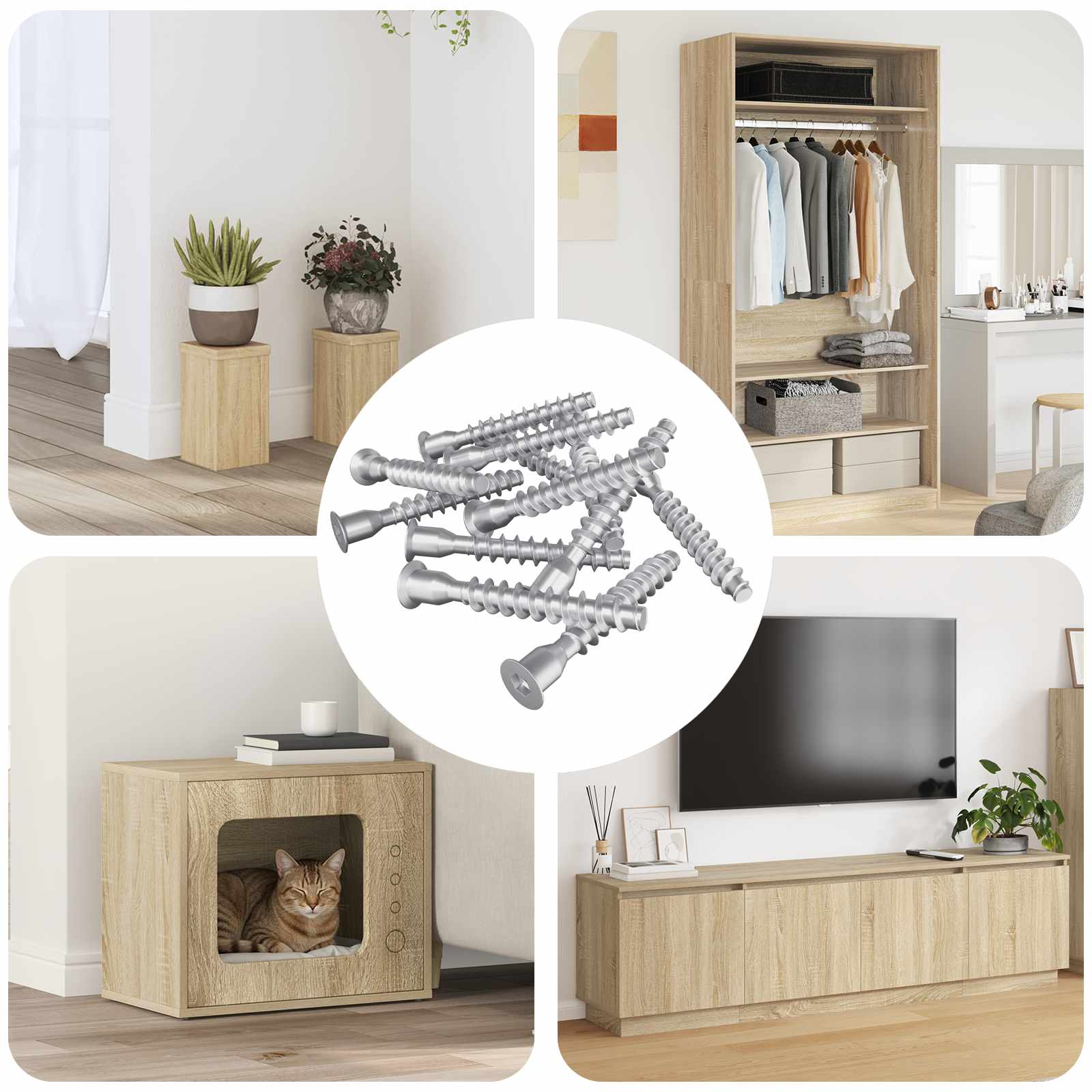 Vidaxl Tornillos Confirmat 2500 Pcs Metal Plateado , Leroy Merlin