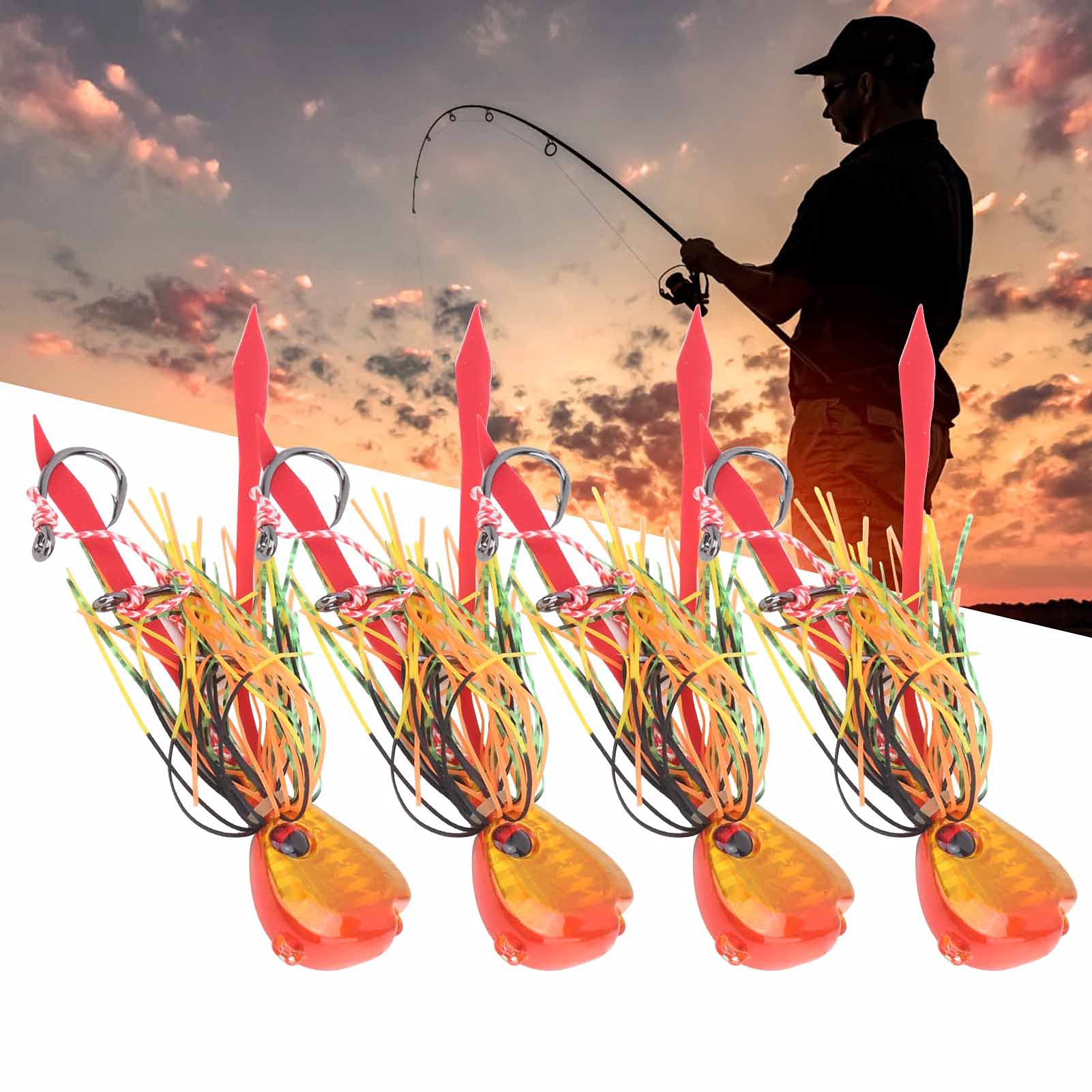 Lot De 4 Leurres De Pêche en Métal 4cm Poids Léger Cuillère à Appâts De