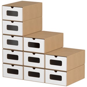 ASkinds Lot de 6 étagères à chaussures empilables à double couche, augmentent l'espace de 200 % pour organiser les placards à domicile (abricot