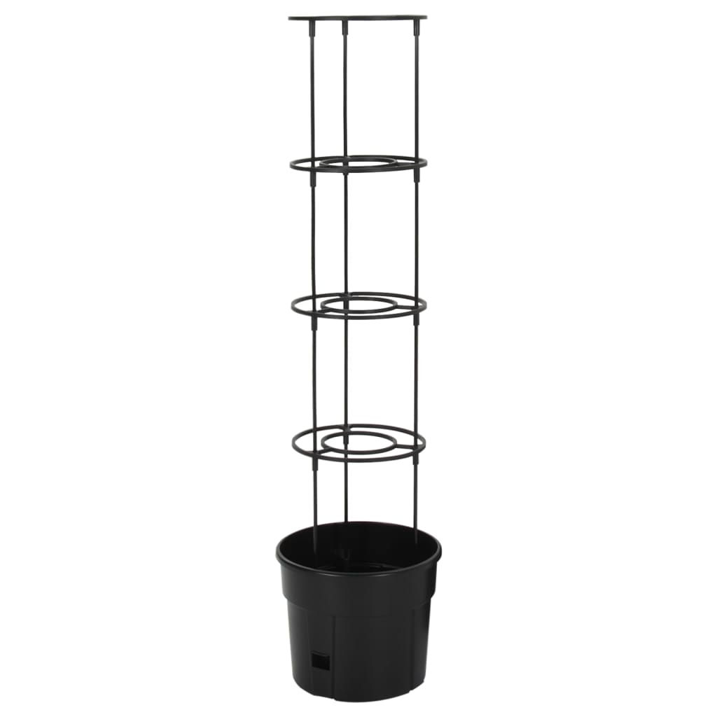 Jardinière de jardin | Pot de Fleurs à tomate Anthracite Ø29,5x115 cm Polypropylène CFW68336 - 3