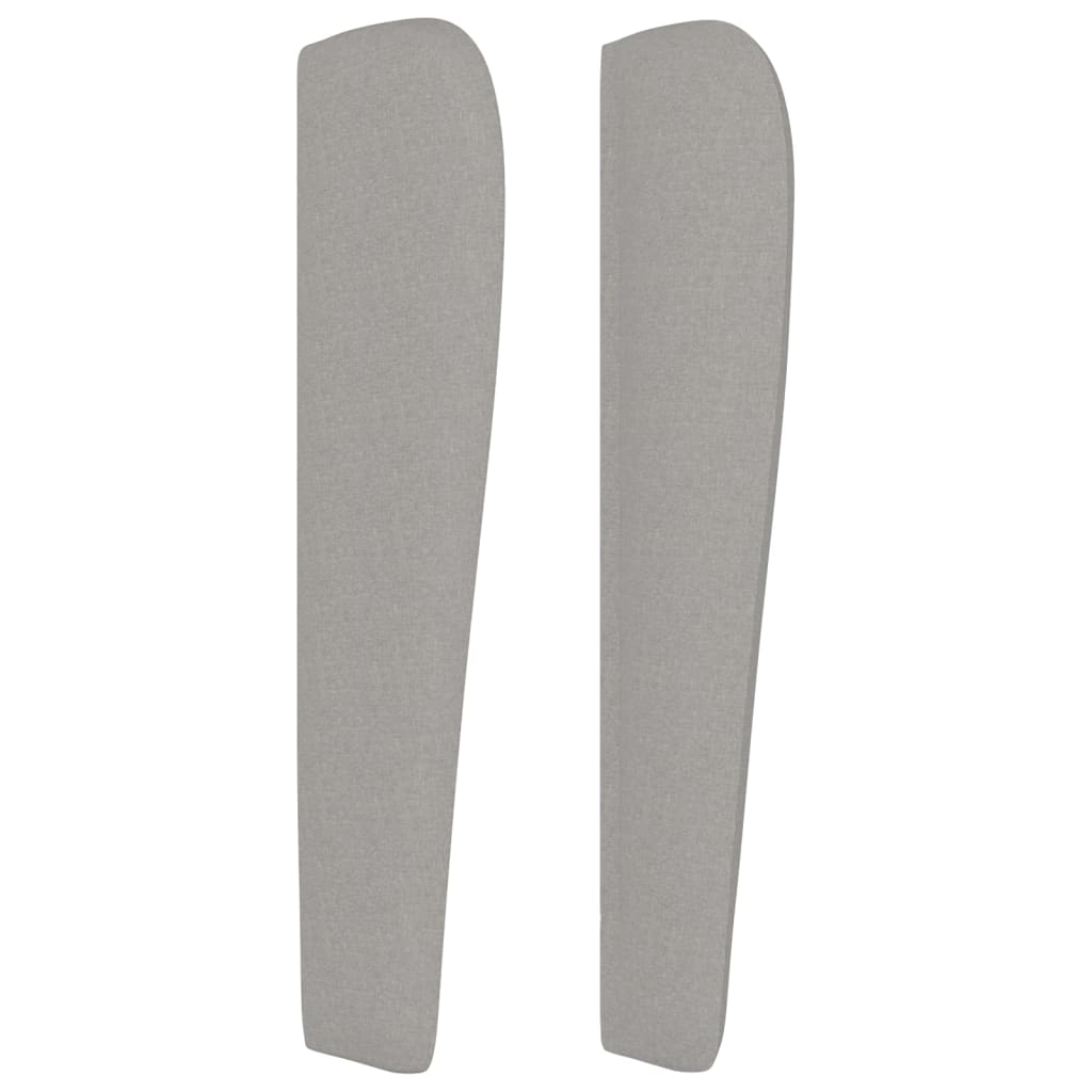 Cabecero，Cabecero de cama，Panel de Cabecera con orejas de tela gris claro 103x23x118/128 cm CFW58139 - 4