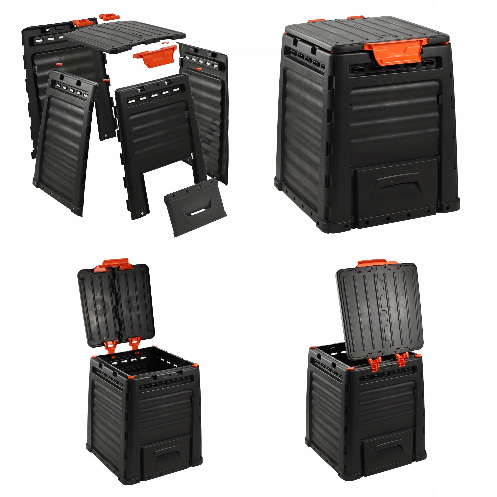 Compostiera Jardin Grapefruit Keter 320 l Grigio scuro - 5