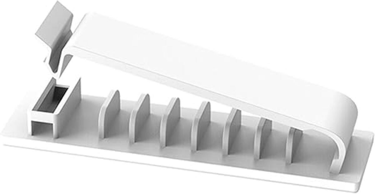 1 Klips kablowy - Klips kablowy z mocnym uchwytem, samoprzylepny do kabli ładujących USB na biurku, organizer kabli
