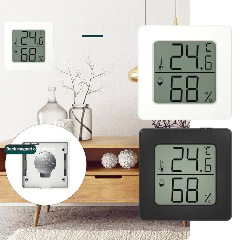 Ekugo (TM) LCD Digital Mini Termometro Umidità Tester Igrometro Temp - Foto 11