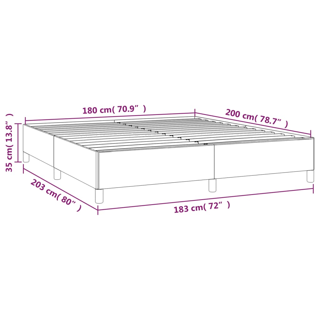 Cadre de lit sans matelas noir 180 x 200 cm tissu - 9