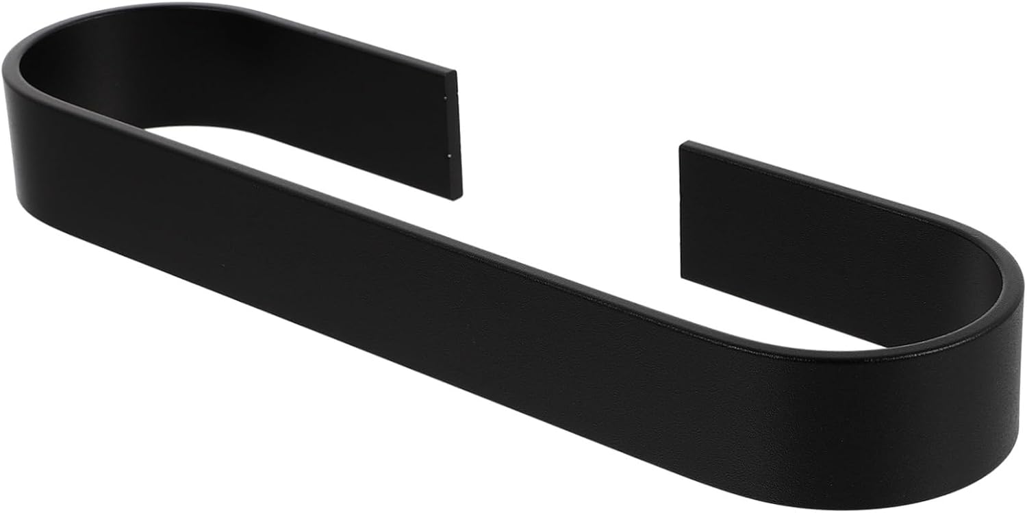 Wieszak na ręczniki Space Aluminium, odpowiedni do łazienki i kuchni, oszczędzający miejsce, 25 cm (czarny)