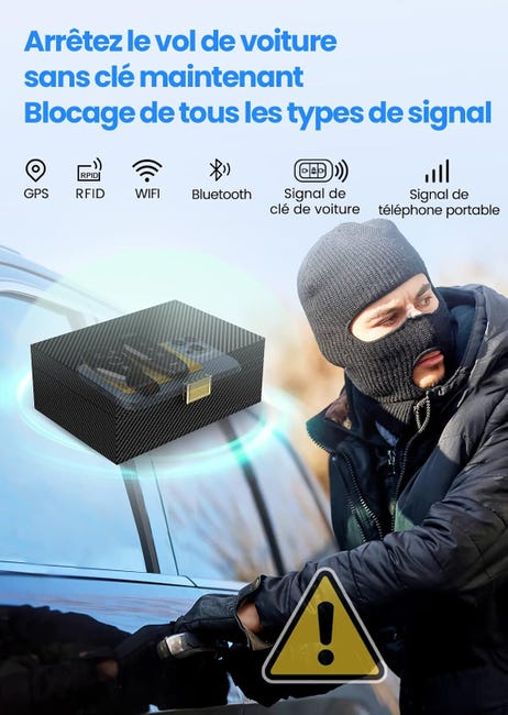 SCATOLA DI BLOCCO del segnale chiave per auto con custodia Faraday EUR SCATOLA DI BLOCCO del segnale chiave per auto con custodia Faraday EUR