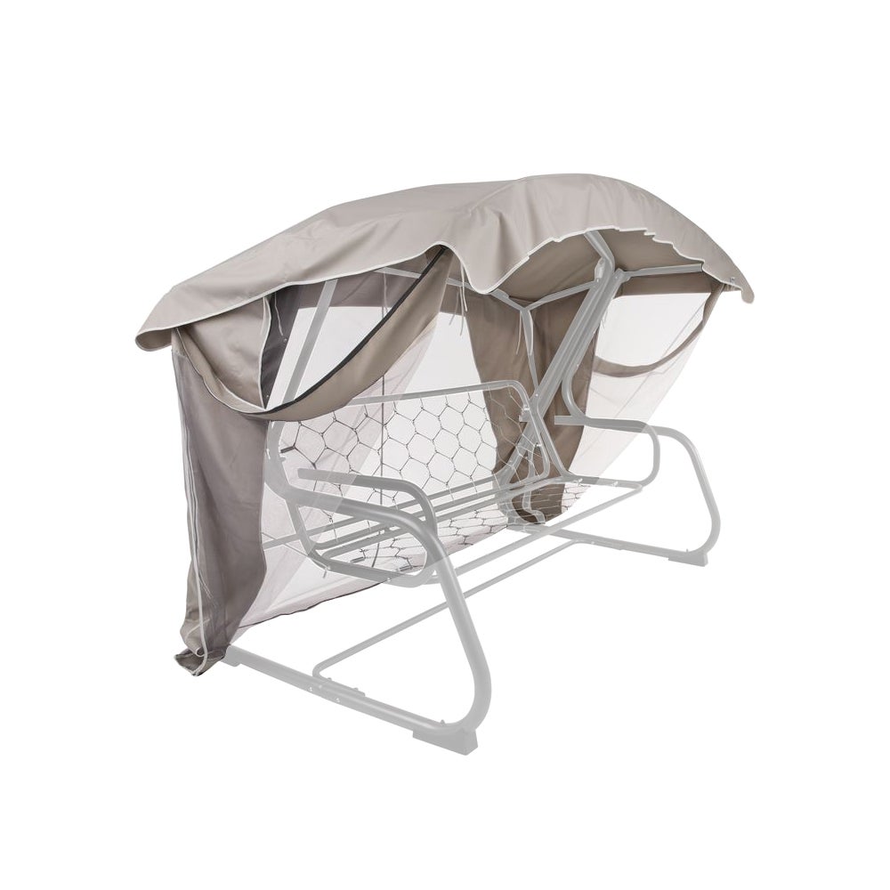 Dach z moskitierą do huśtawki ogrodowej 224 x 124 cm Ravenna beżowy PATIO - 3