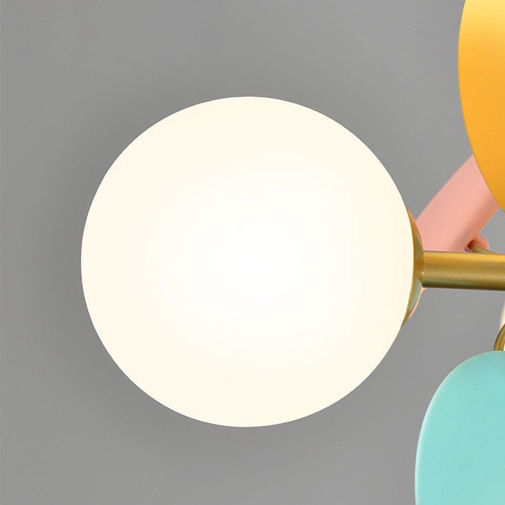 Lustre à boule décoratif Globe coloré pour salle à manger, salon et chambre à coucher 15 Verre - 4