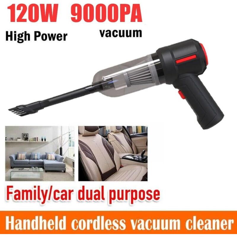 Aspirateur de voiture puissant, aspirateur à main sans fil, aspirateur de bureau rechargeable avec filtre lavable - 3