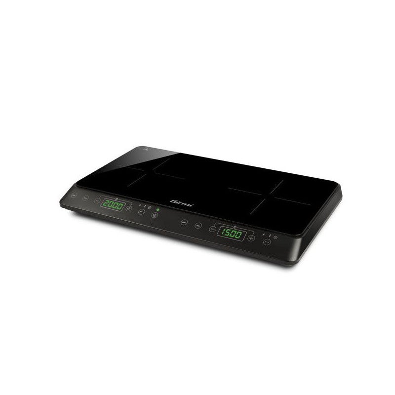Girmi PI51 Piastra a induzione doppia, 3500 Watt, 15 A, temperature da 60 a 240°C, Nero