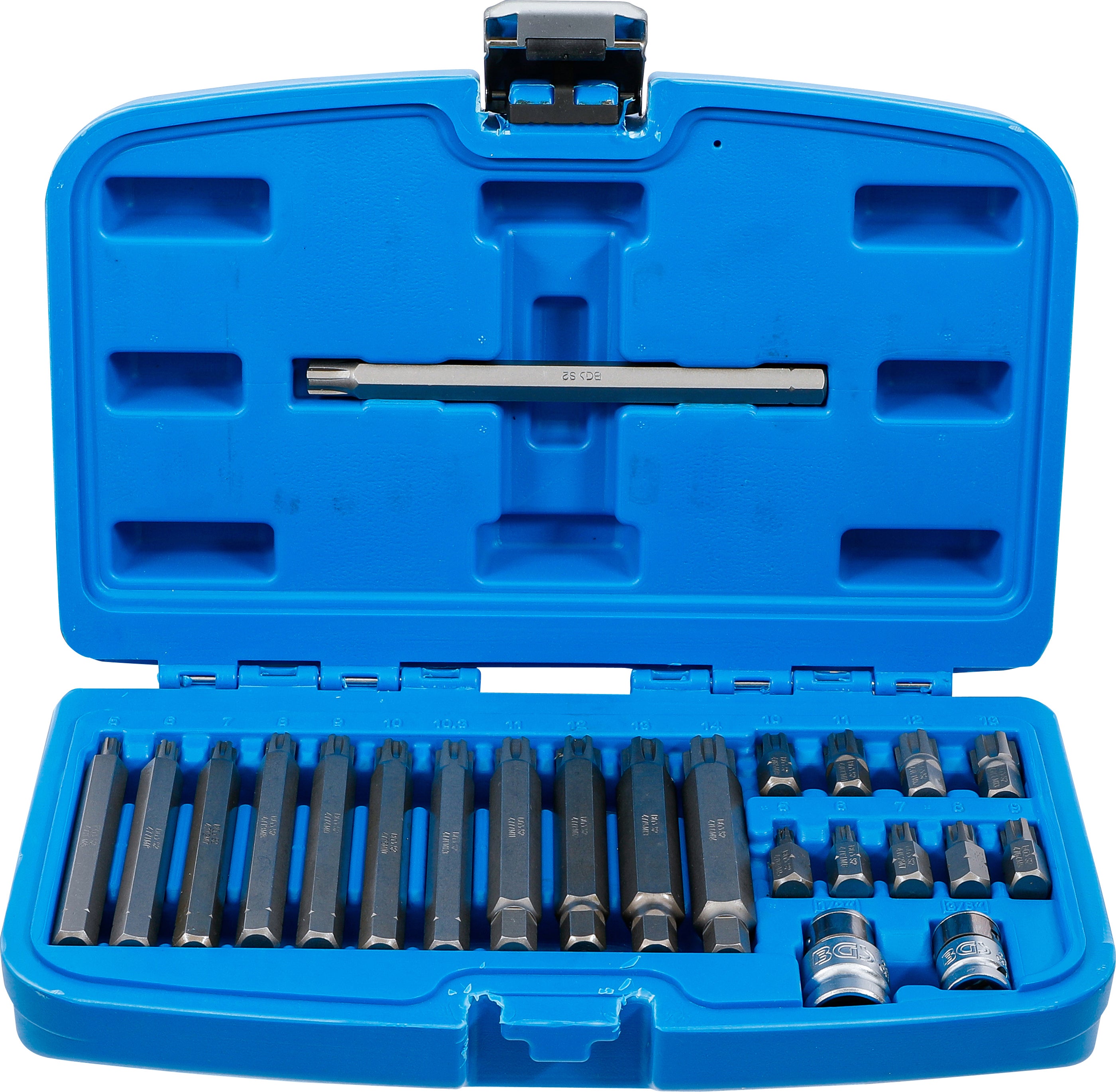 BGS Zestaw bitów napęd zewnętrzny sześciokąt 10 mm (3/8") profil klinowy (do Ribe) 22-częściowy - 5013