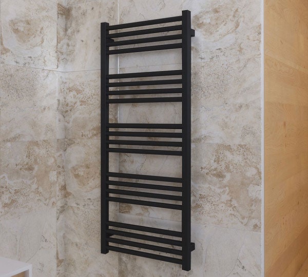 Sèche-serviette eau chaude noir de 1380mm de haut et 680mm de large - 757 Watt - FIO1380/680SXN - 4