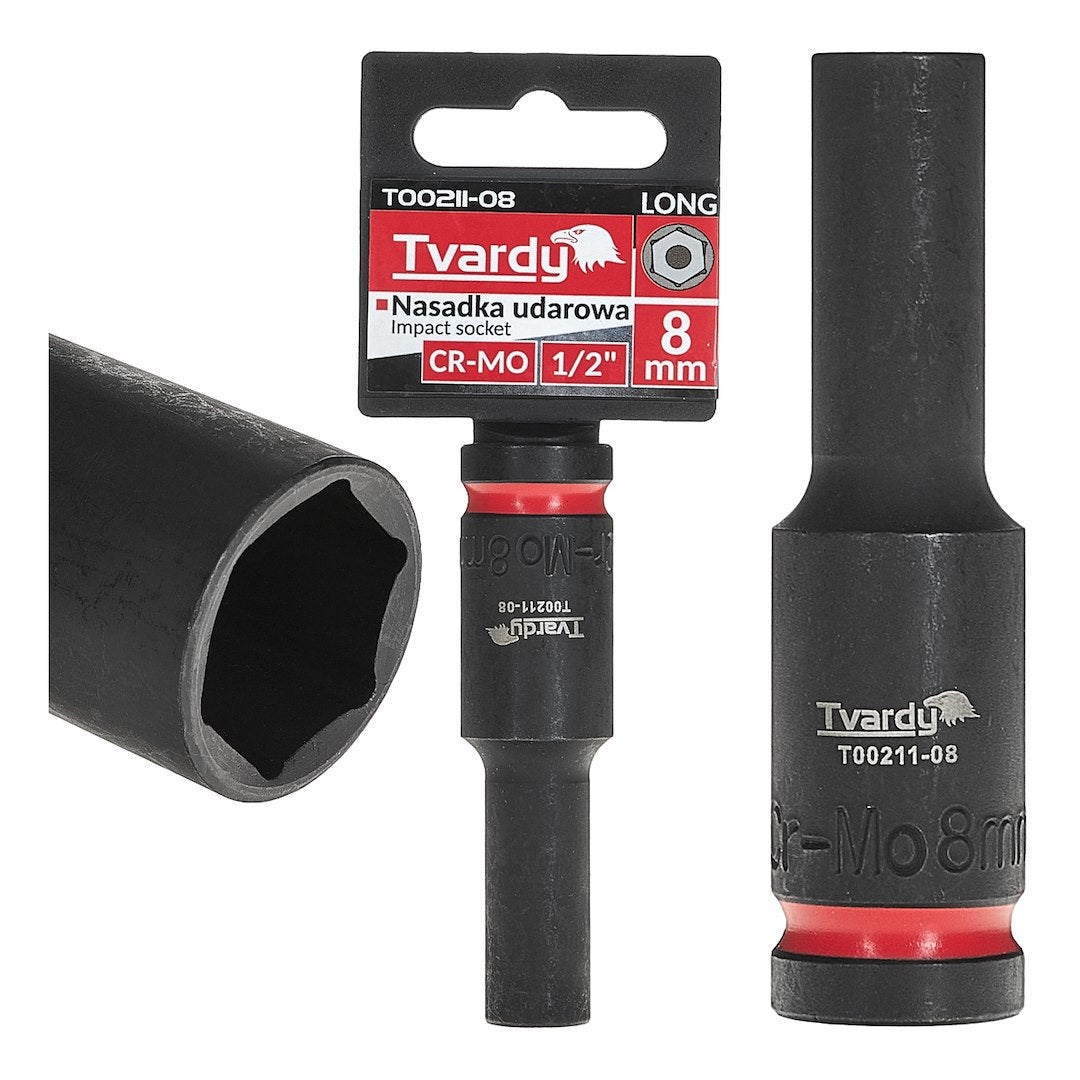 Cheie tubulara de impact lunga Tvardy T00211-08, 1/2