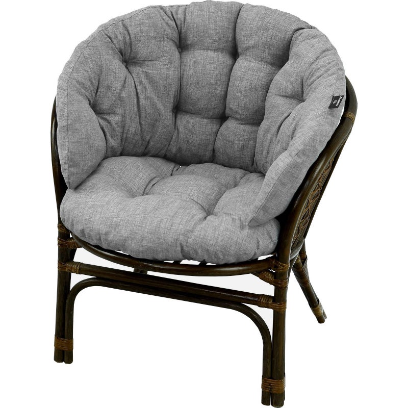 Poduszka na fotel rattanowy rattan AMPO jasny szary 1 szt.