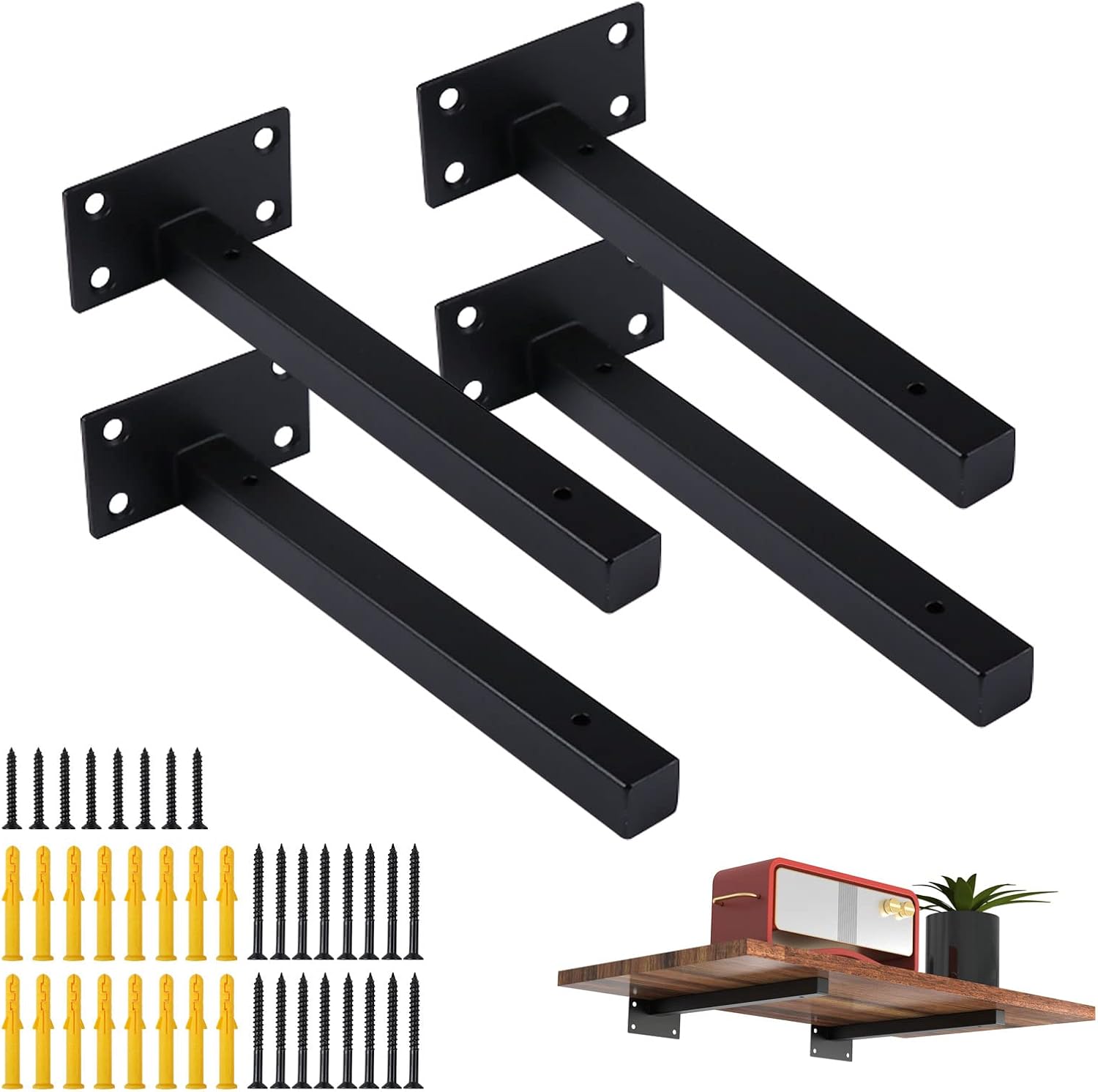 Support D'Étagère Angle Droit En Acier Inoxydable | Forme L, 2 Trou Par Branche | Pour Étagères Murales Robustes