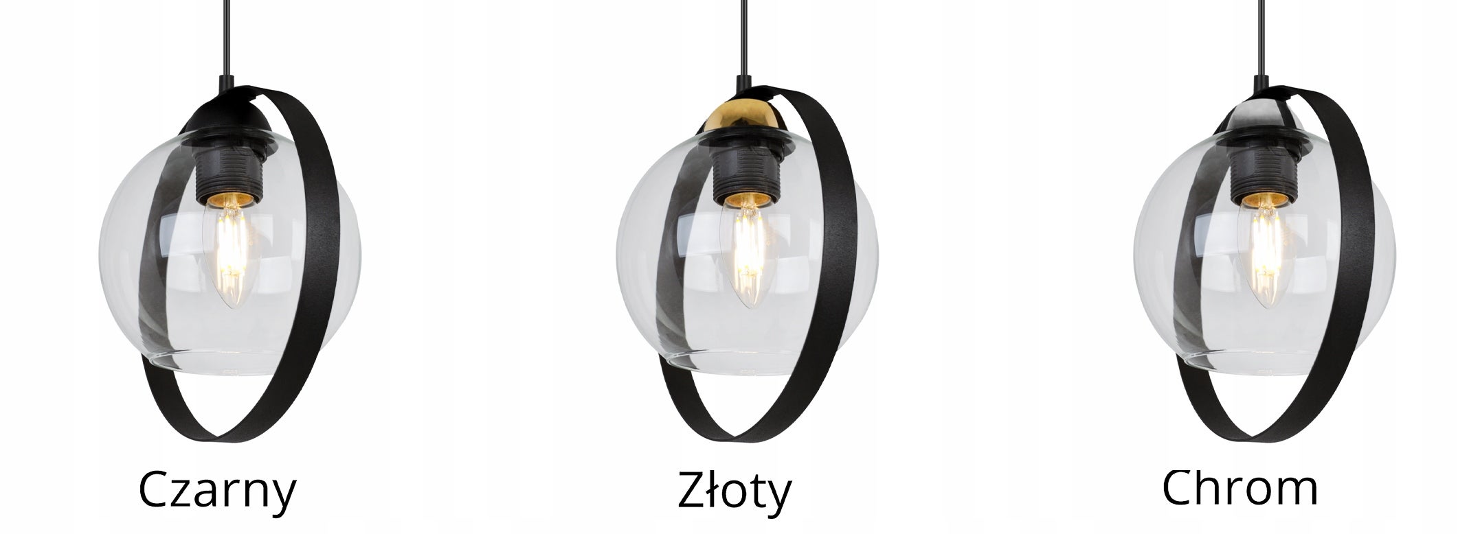 Lampa sufitowa wisząca Ring Haga modern 1xE27 abażur pierścień transparentny Light Home LH - 2