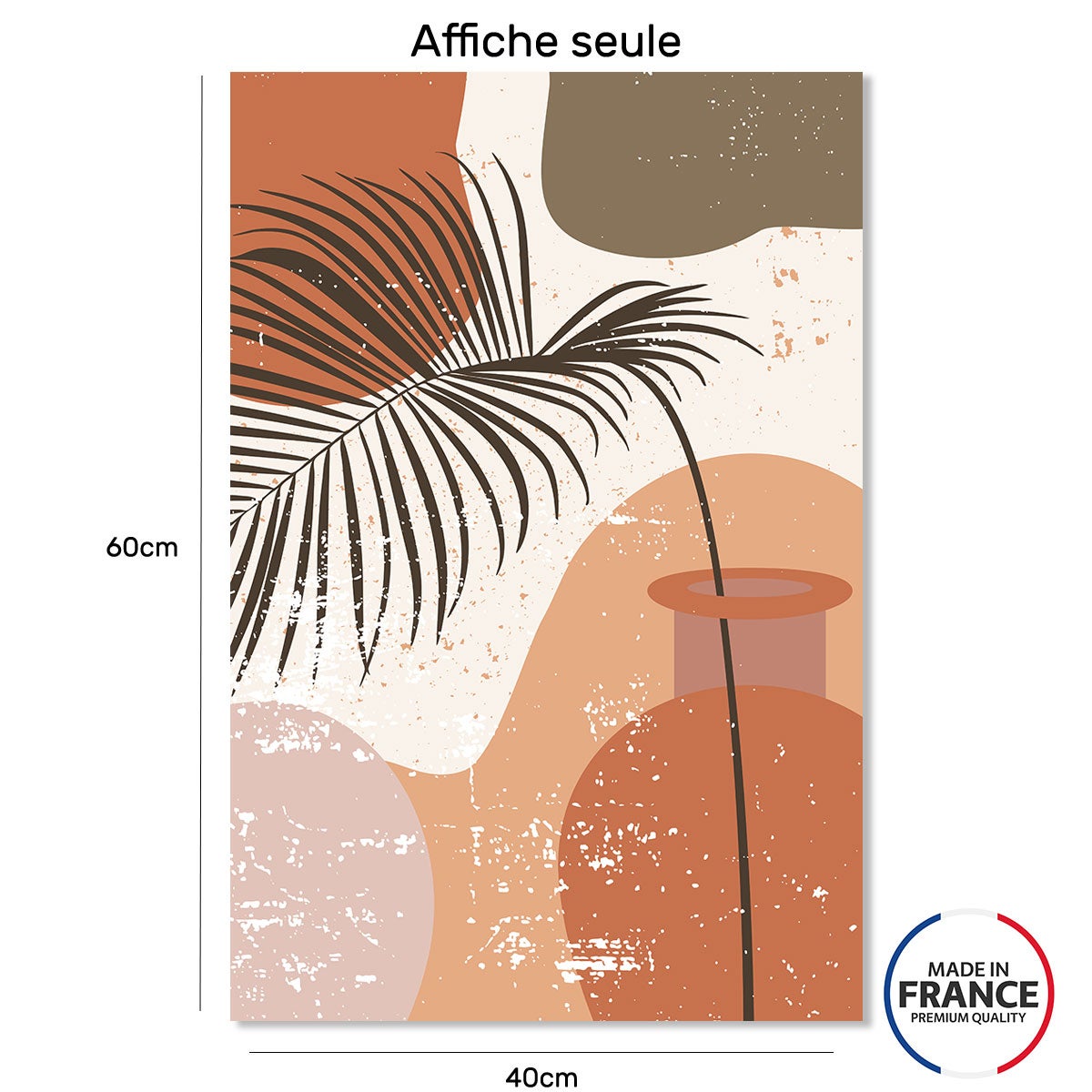 Affiche Art organique Terracotta - 40x60cm - made in France - 2