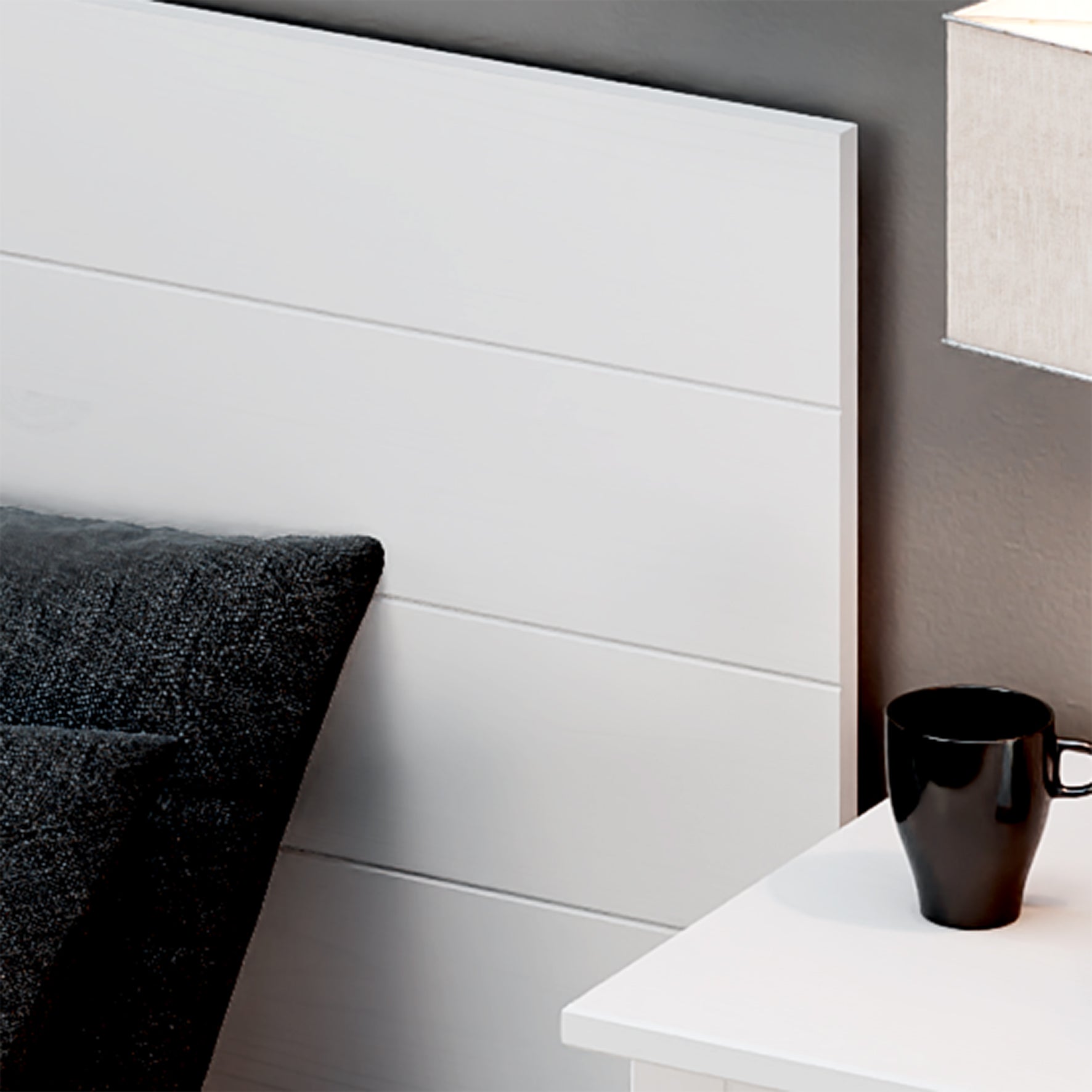 Venprodin - Cabecero De Madera 150 Cm Magda 156X45 Blanco - 3