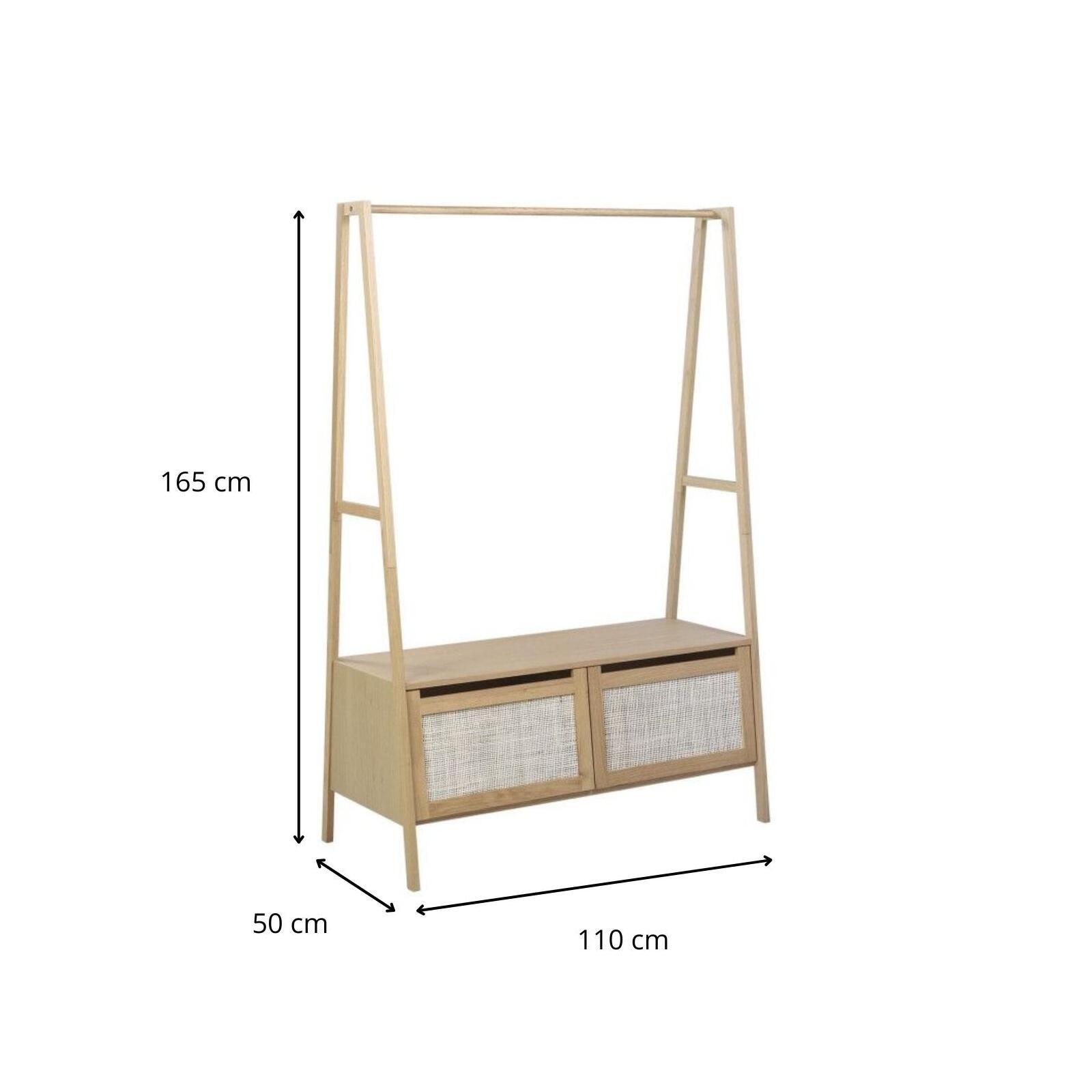 Appendiabiti ARKA in legno e canna - 3