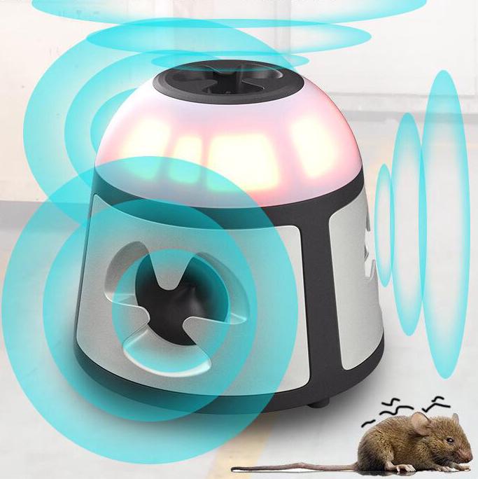 Répulsif à Ultrasons Contre Souris Et Rongeurs - 360°, Couverture 600 M² - 4 Modes, Flash LED - Branchement Secteur, Sans Produits Chimiques