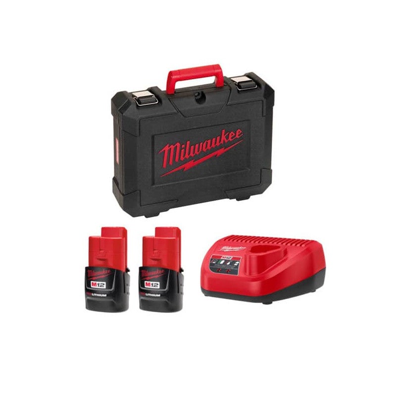 Perceuse-visseuse Milwaukee 12V Avec 2 Batteries 2Ah - Compacte, Légère, 30 Nm De Couple - Idéale Bricolage, Montage, Petits Travaux - 2