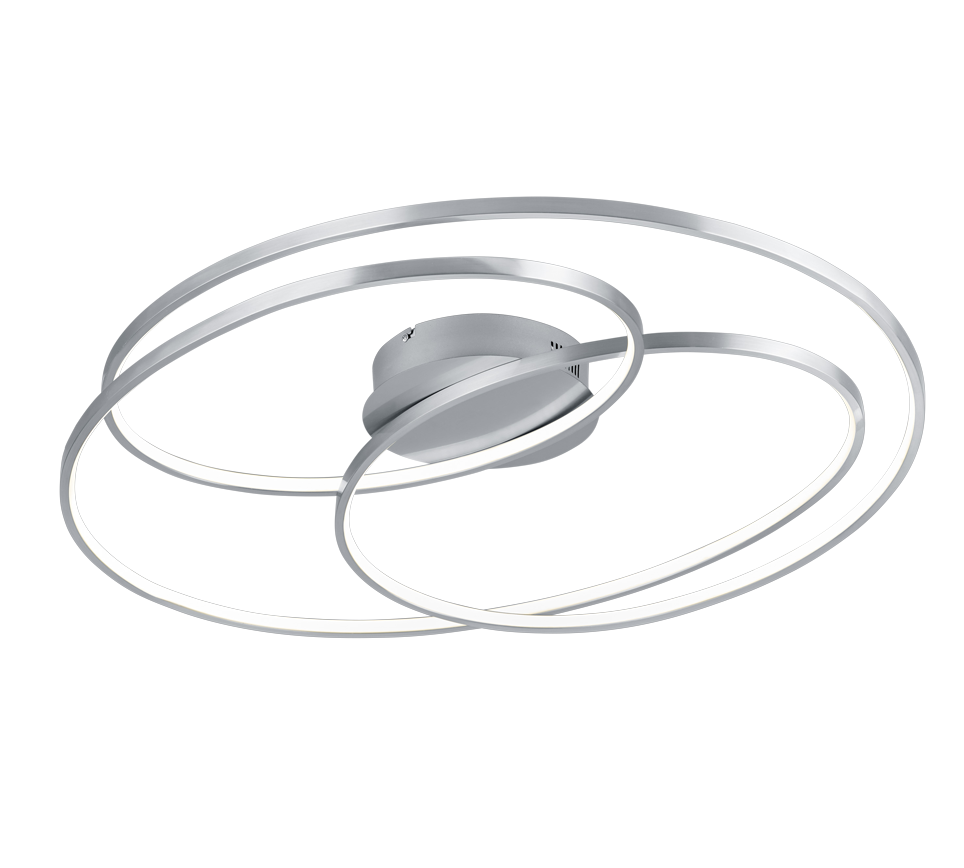 Lampa sufitowa wisząca Gale srebrno-biała LED 50W 3000K 5250 lm nowoczesna wym: 14,5 x 80 x 65 cm metal Trio