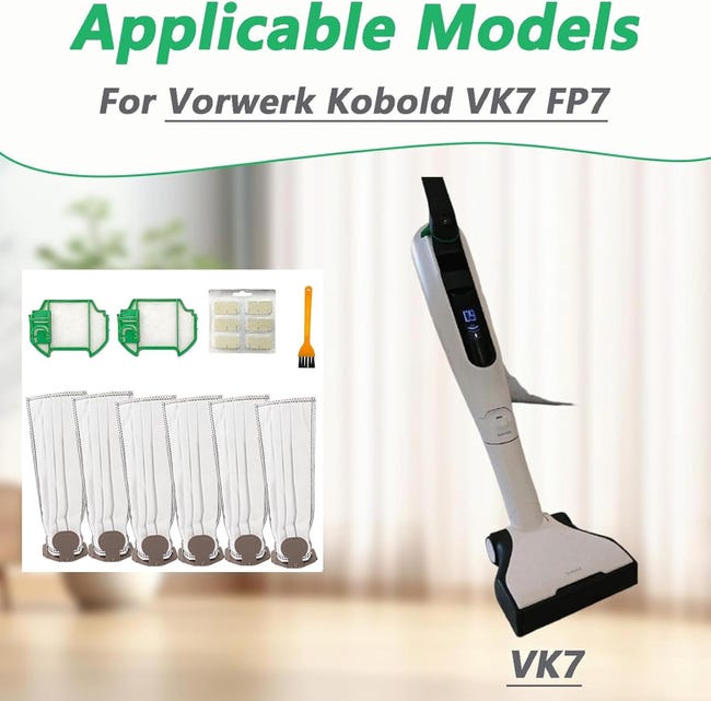 Vk7 Aspirateur Vorwerk Sans Fil Kit Pièces Vorwerk VK7 Sacs HEPA