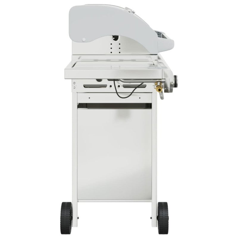 Barbecue à gaz avec 7 brûleurs argent acier inoxydable - 4