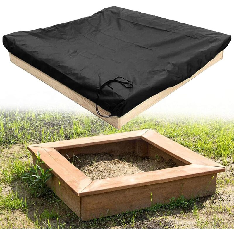 Copertura Per Sabbiera Esagonale, Copertura Per Sabbiera In Tessuto Oxford 600d Copertura Protettiva Per Piscina Con Sabbiera Esterna Impermeabile Nero 230 200 20 Cm 90092947