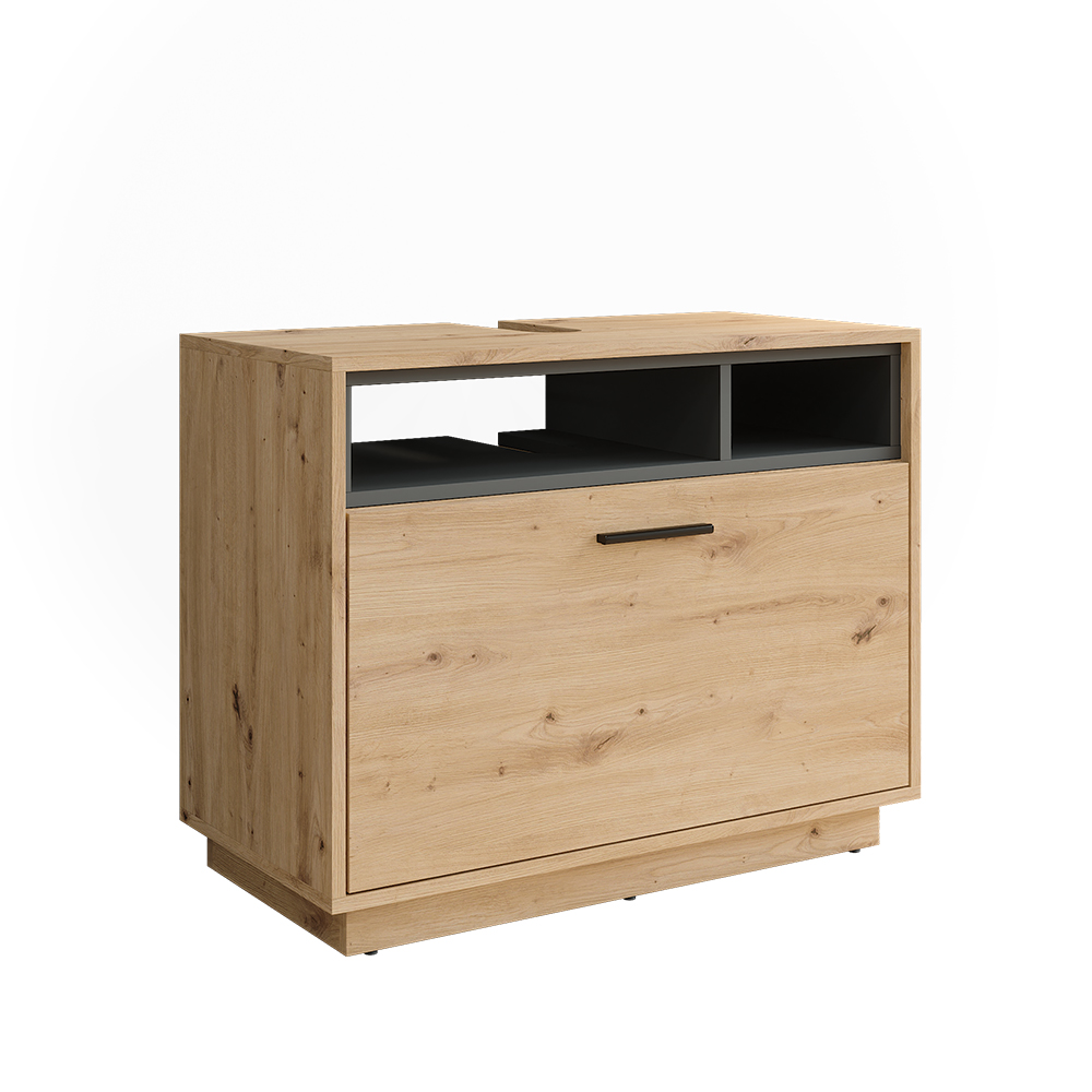 Vicco Szafka podumywalkowa Beatrice, Artisan dąb/antracyt, 80 x 64 cm z szufladą