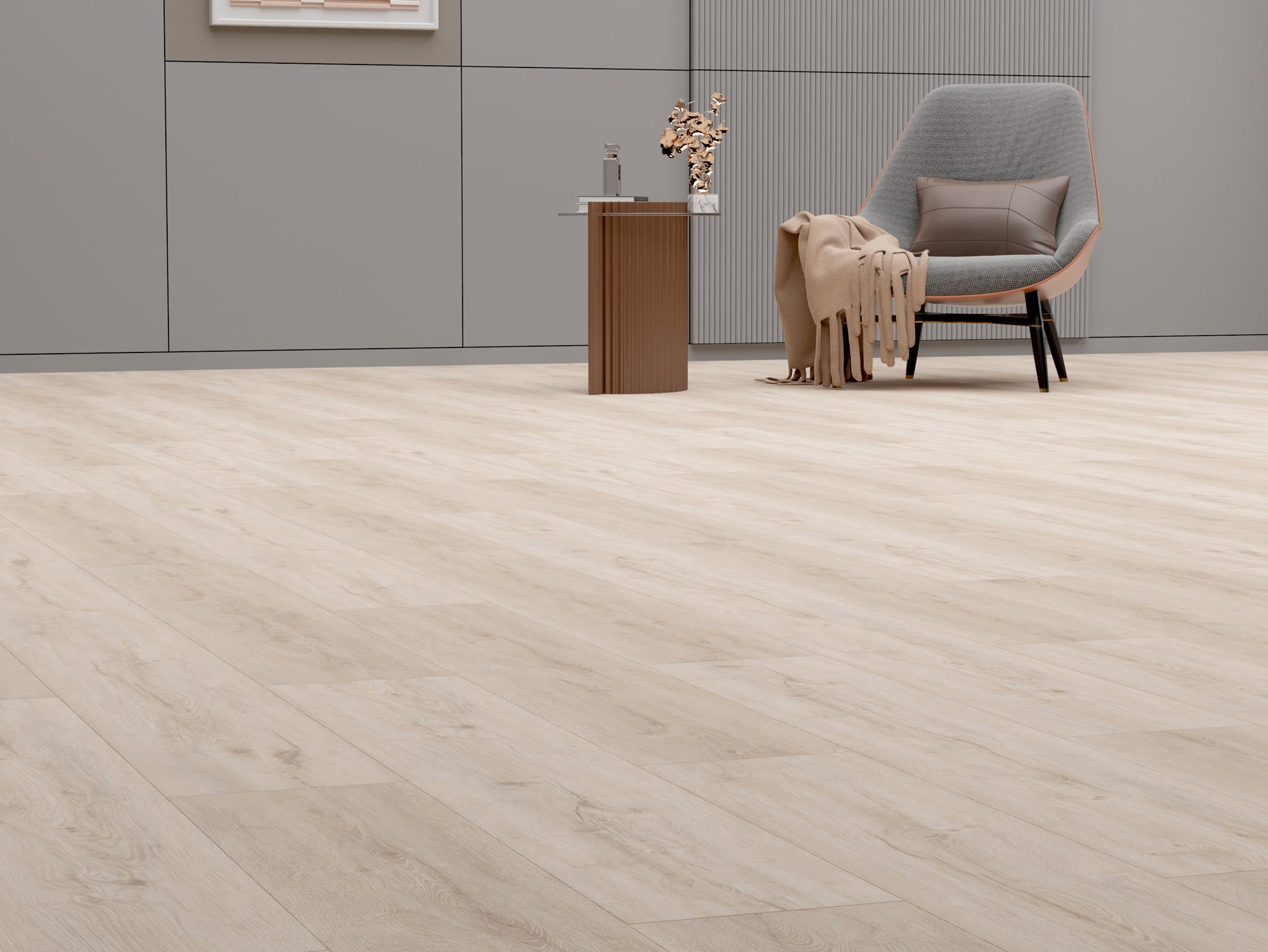 Sol SPC Living Ivory 22,8x122 cm - vendu à la boîte - 1 boîte 9 pièces ...