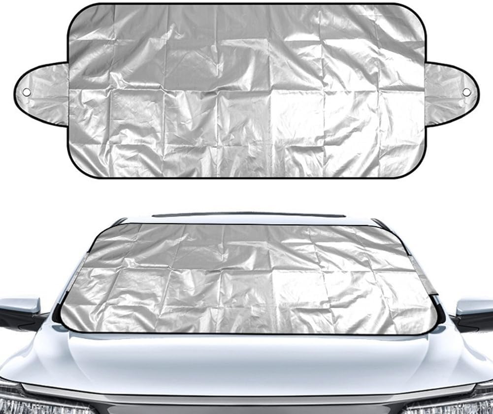 2PCS de Protection Solaire et de Glace Tout-Temps pour Pare-Brise. Accessoire de Chasse-Neige pour la Neige,150 * 70CM - 2