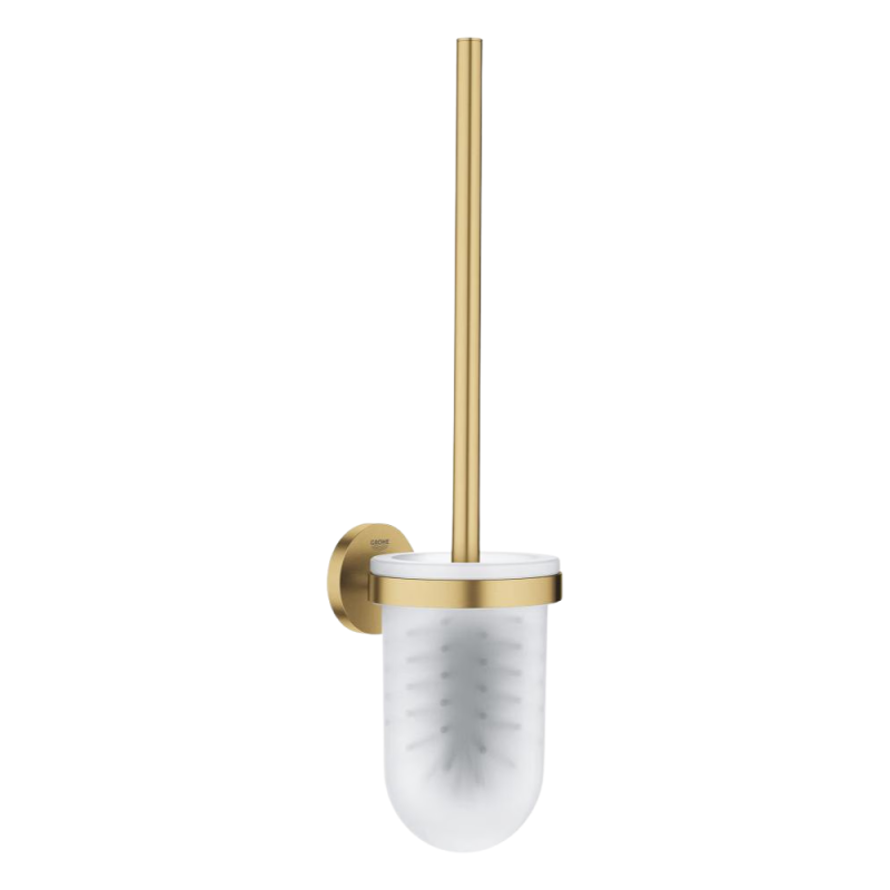 Perie WC Grohe 41185GN0, 121 mm, 398 mm, 2 orificii instalare, pe perete, metal, sticla, elemente fixare ascunse, Auriu