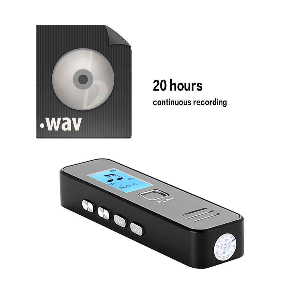 Enregistreur Vocal Espion - Mini, Avec MicroSD 32 Go, Jusqu'à 500h D'enregistrement - Idéal Réunions, Interviews, Cours