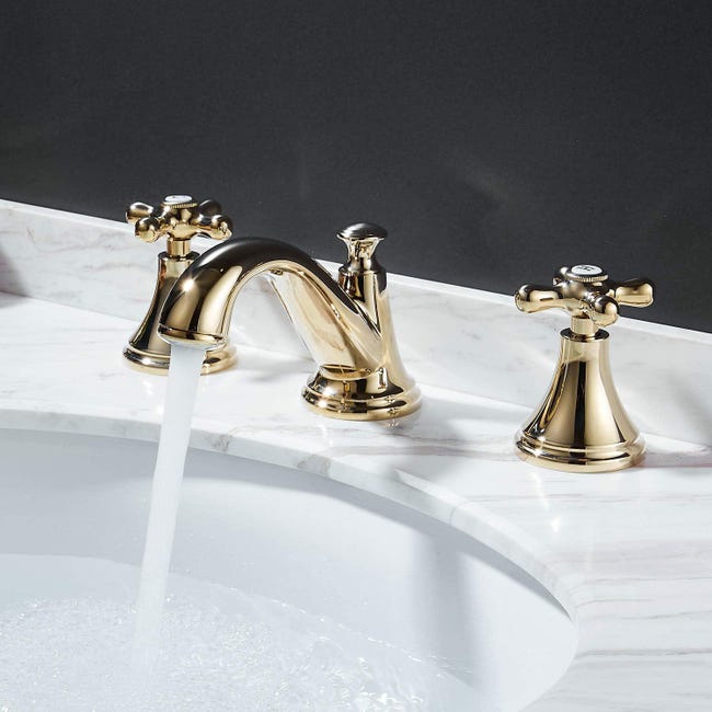 Rubinetto Lavabo Monocomando Oro - Con Scarico Pop-Up E Design Moderno - Foto 3