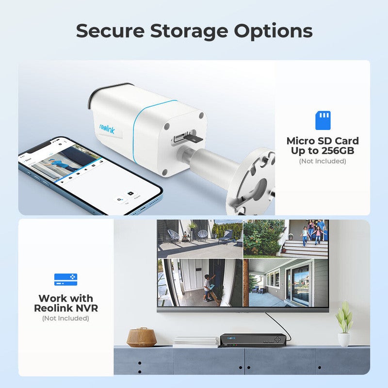 Caméra de surveillance 4K PoE enregistrement audio bullet filaire, Reolink - 5