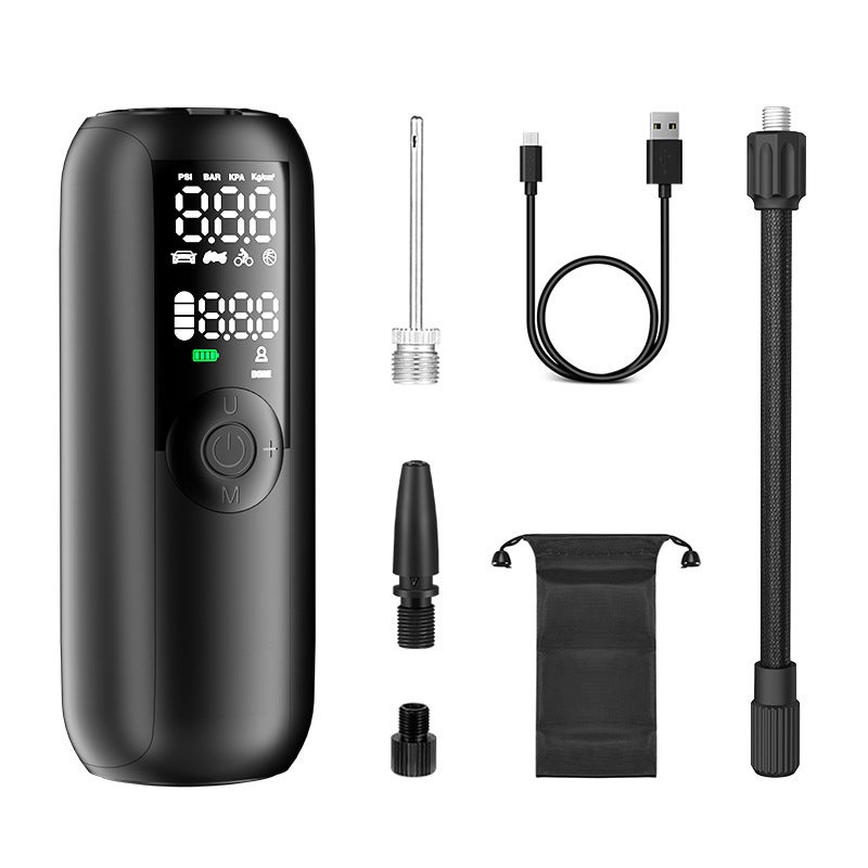 Mini Compresseur à Air Portatif 150PSI – Gonfleur De Pneus Voiture 4000mAh – Rechargeable