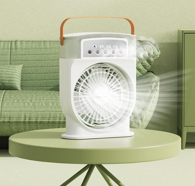 Mini-rafraîchisseur d'air portable 600&nbsp;ml, ventilateur USB, 3&nbsp;vitesses, idéal pour la chambre et le bureau - 4
