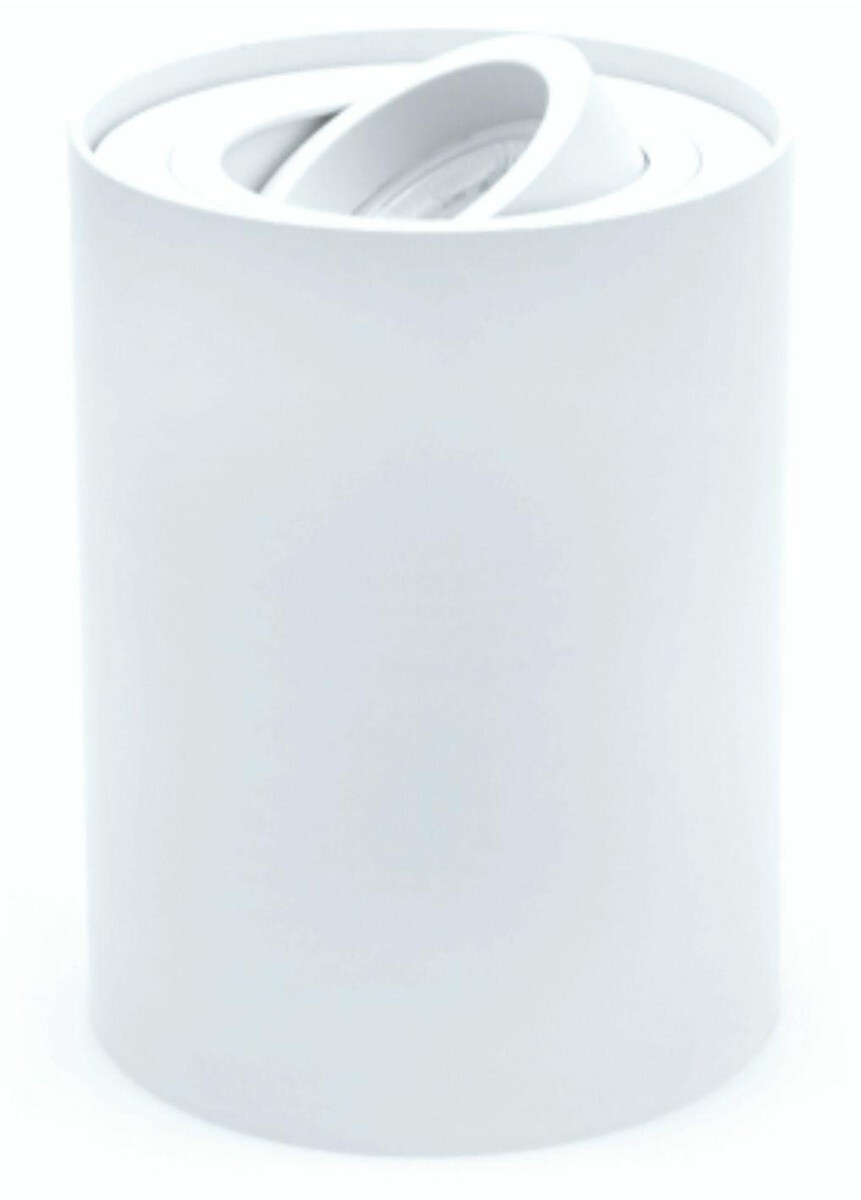 Reflektor sufitowy spot natynkowy Crono okrągły biały 1xGU10x10W wym: 9,6 x 9,6 cm aluminium IdeaLED