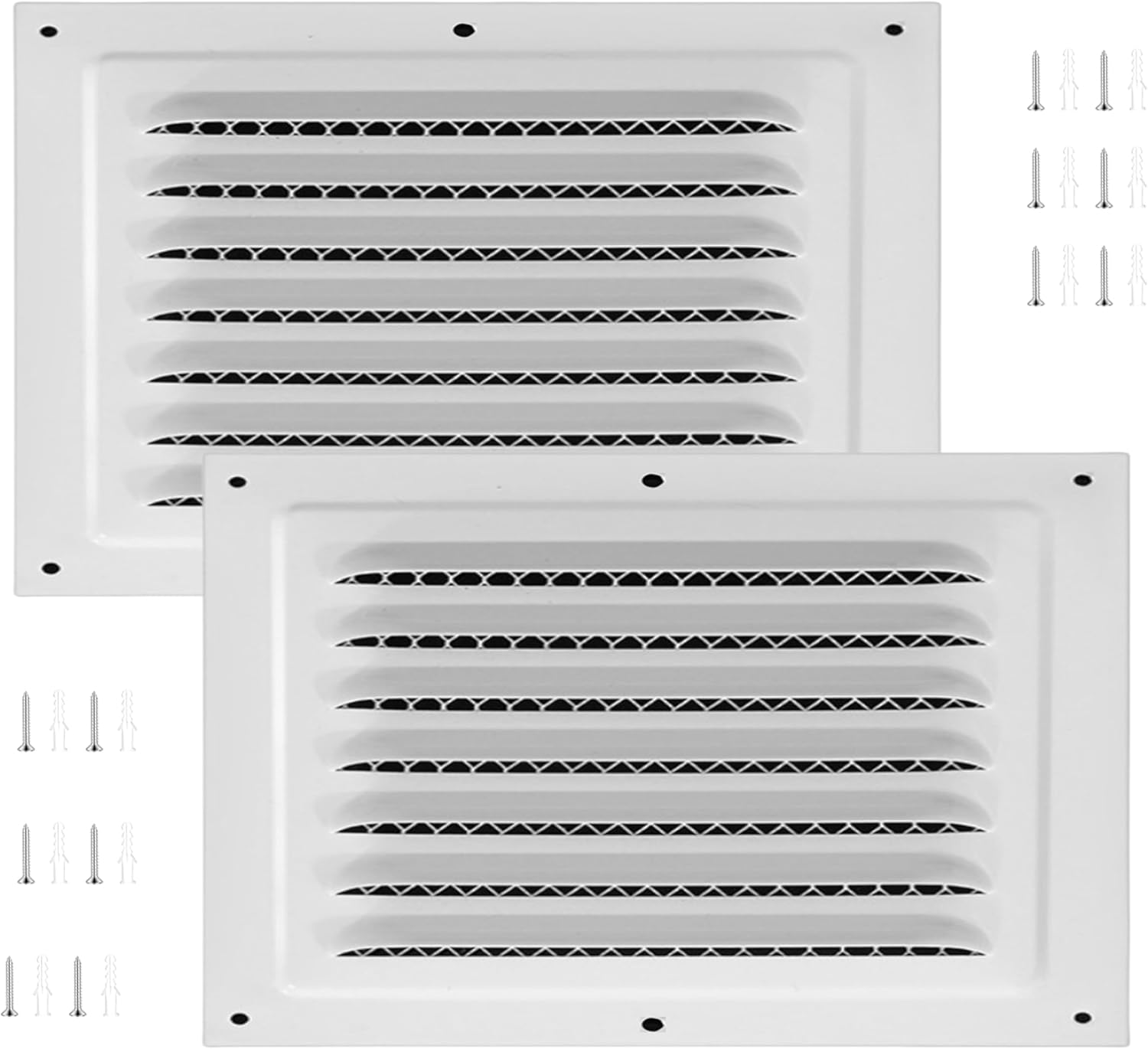 Deux grilles de ventilation carrées en aluminium convenant aux avant — free download