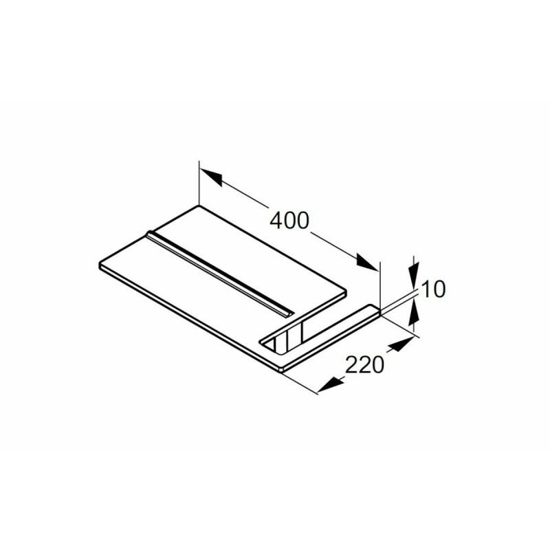 HÜPPE Select+ Porta asciugamani con ripiano 40 x 22 cm, Argento opaco (SL2401087) - 2