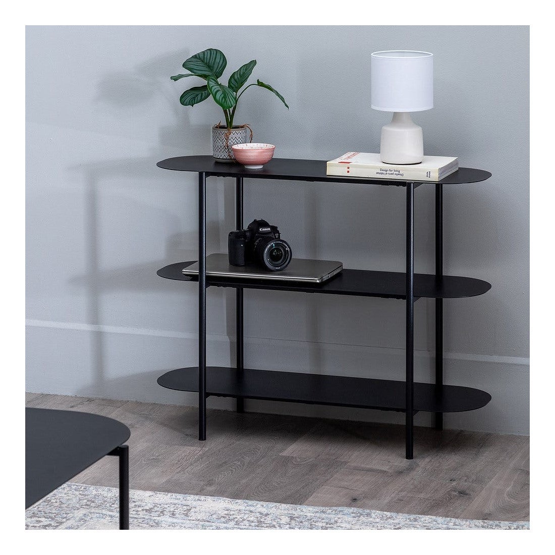 Console 3 plateaux métal Noir - URBAN | Leroy Merlin