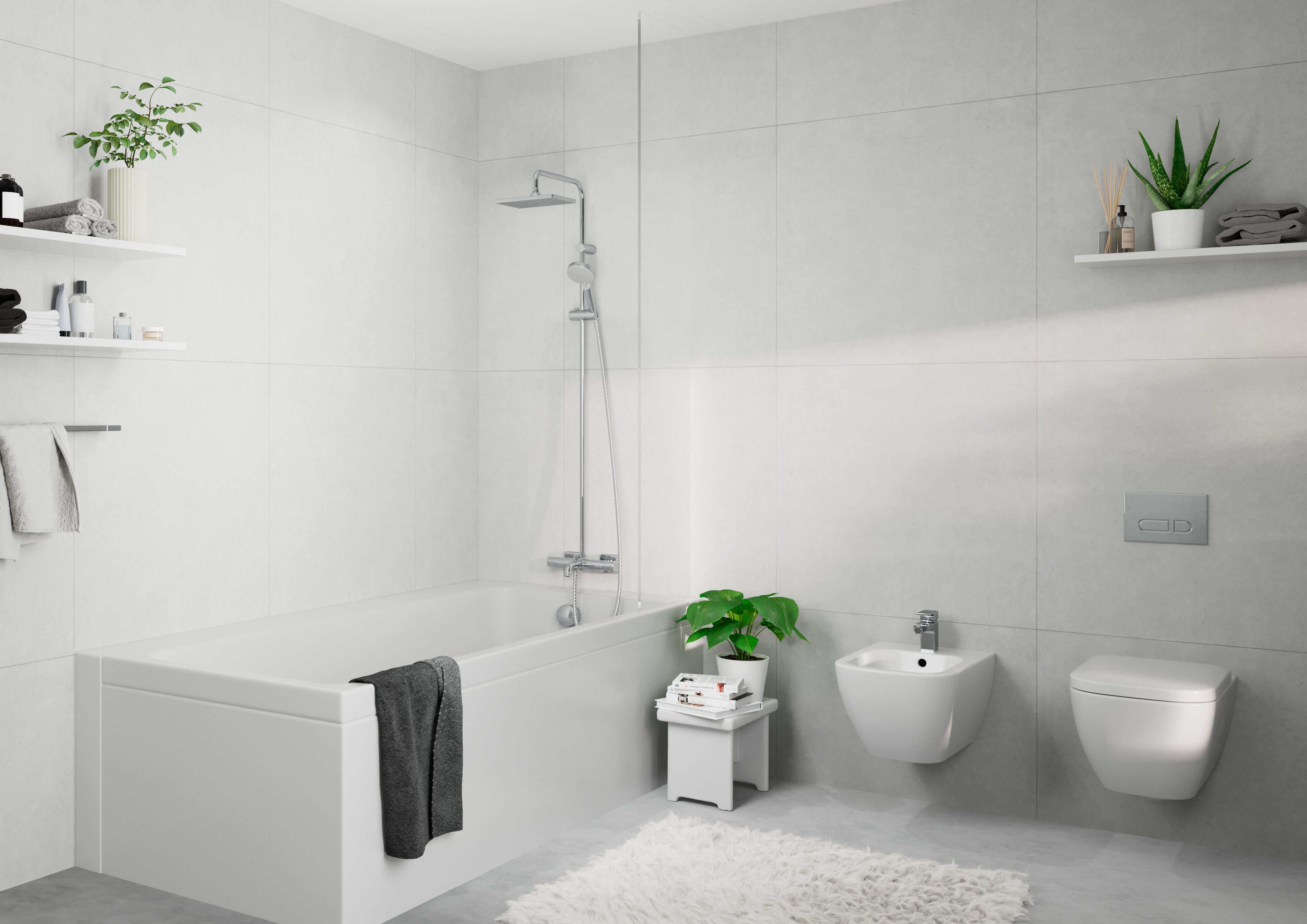 Colonne bain douche thermostatique HANSGROHE Vernis Shape 230 chromé - 9
