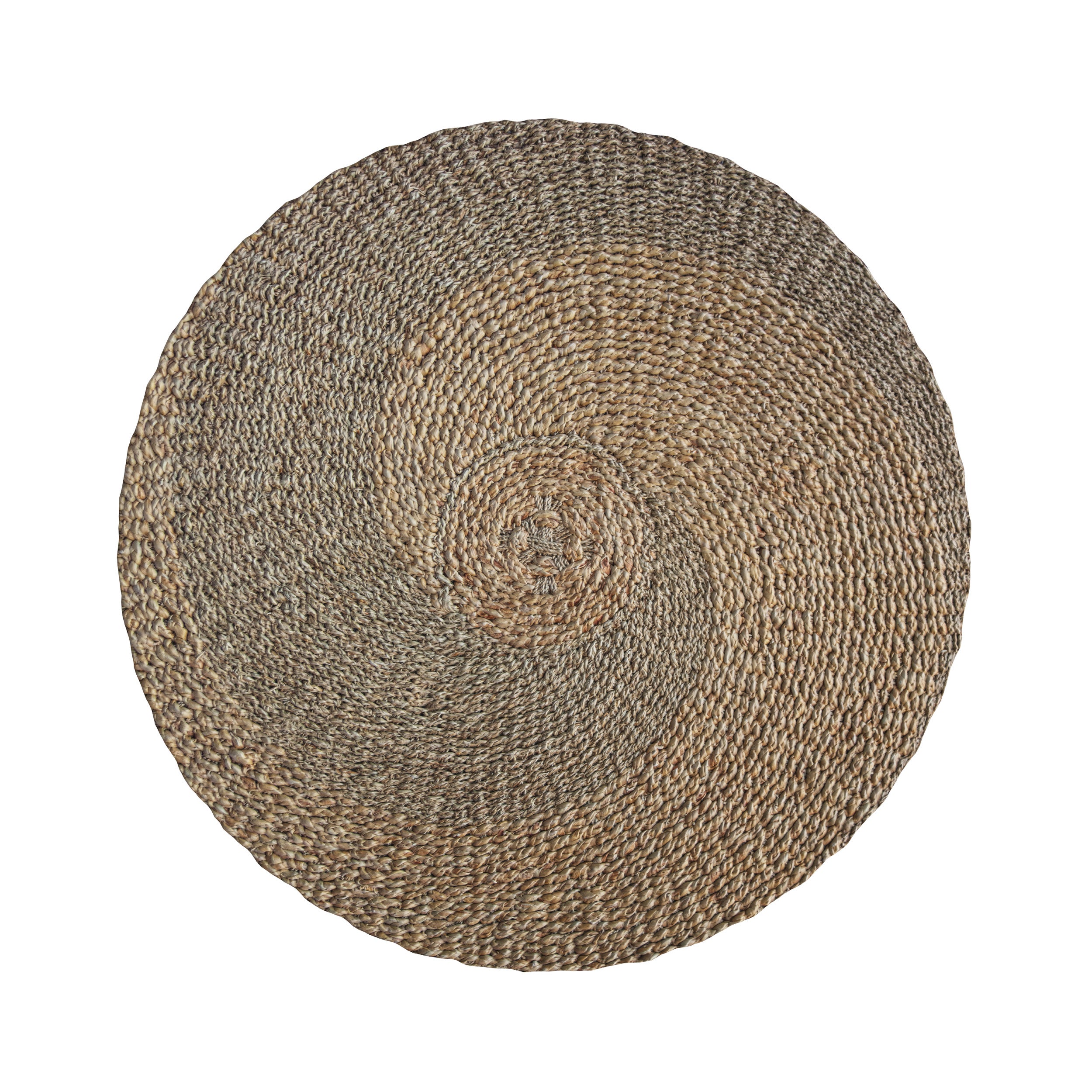 Plateau rond en osier naturel avec anses (28x5.5 cm - Naturel